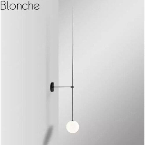 Nordic Glass Ball Wall Light Fixture Modern Wall Lamp Living Room Vintage Wall Sconce Bedroom Mirror Lighting Indoor Home Decor