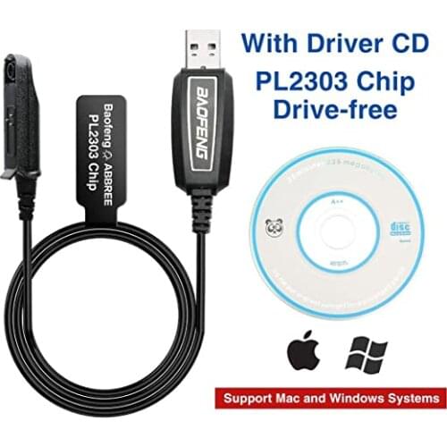 Baofeng PL2303 UV-9R Waterproof Drive-Free USB Programming Cable For BaoFeng UV-9R PLUS UV-XR BF-9700 A58 Walkie Talkie