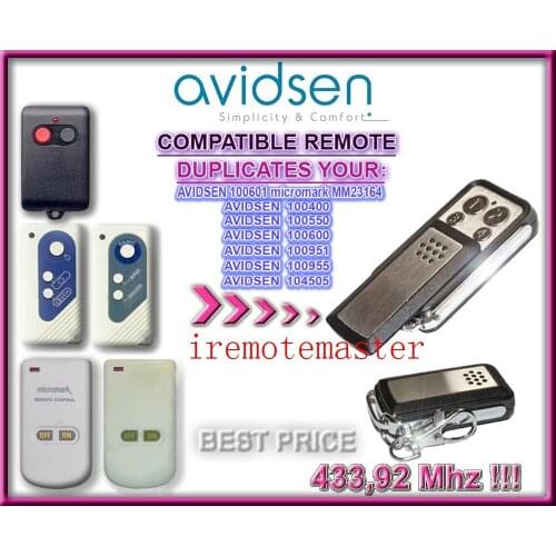 Favorable price ! Avidsen garage door remote 100400,100550,400600,100951,100955,104505,100601 micromark MM23164 beautiful