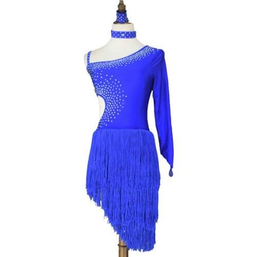 New Women Latin Dance Dress Competition Clothes Female Adult Professional High-end Latin Dance Fringed Skirt Can Custom Children