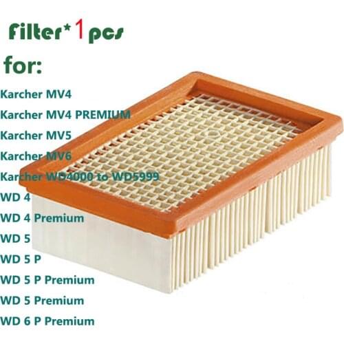 1pcs KARCHER Filter for KARCHER MV4 MV5 MV6 WD4 WD5 WD6 wet&dry Vacuum Cleaner replacement Parts#2.863-005.0 hepa filters