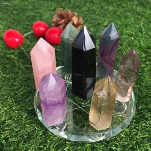 7pcs different natural Crystal gemstone point Metaphysical chakra healing crystal wholesale 7 star array home decor wholesale