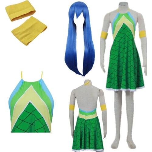 Anime cosplay Fairy Tail Wendy Marvell Halloween Cosplay Costume Green Dragon Scales Version Halloween