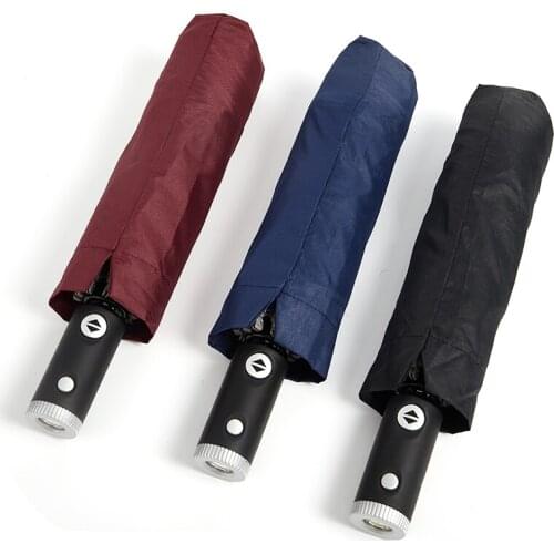 Automatic Umbrella For Xiaomi with Reflective Stripe Reverse Led Light Umbrella Academy 10 Ribs 3-folding Inverted Umbrella