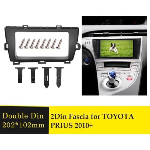 2Din RHD Car Radio Fascia Multimedia Frame Kit For Toyota Prius 2010+ Facia Panel Trim Dash DVD Stereo Double Din Audio Bezel