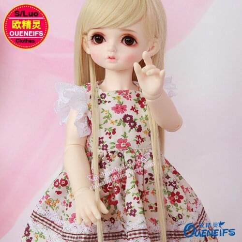 BJD SD Doll Clothes 1/4 Original skirt Floral dress For RL Body YF4-73 Doll Accessories