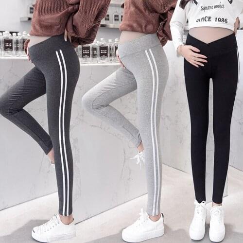Pregnant women pants cotton pregnant women pants low waist stretch wear maternity clothes casual pants pregnant women stomach li