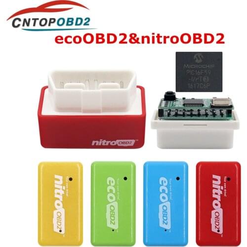 Nitro OBD2 EcoOBD2 Double ECU Chip Tuning Box NitroOBD2 Eco OBD2 For Benzine Diesel Car 15%Fuel Save More Power Torque Free Ship