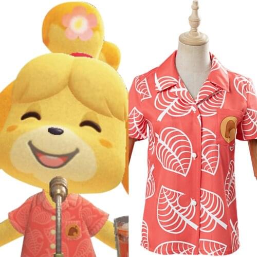 NEW Animal Crossing Cosplay T-Shirt Tom Nook Print Tops Tee Isabelle Shizue O-Neck Short Sleeve Costume Tops Unisex T-shirt
