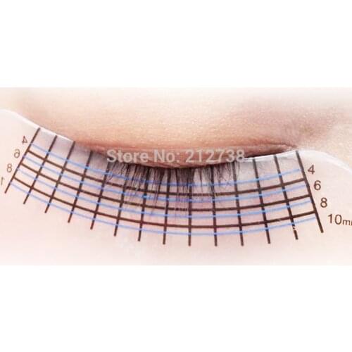 10pcs Eyelash Measuring Ruler Eyelashes Length Curling Degree Ruler Lashes Symmetrical Positioning Extension Styling Beauty Tool