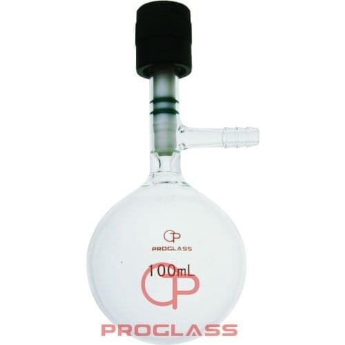 Reaction Schlenk Round Bottom Flask with High Vacuum Valve,25mL~2000mL
