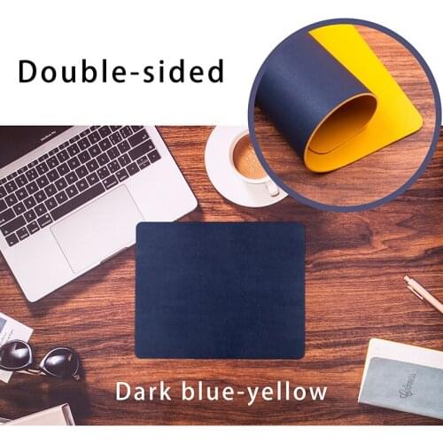 Mouse Pad Cute Double-sided Mat for Mouse Office 21x26cm Mat for Mice Kawaii PU Leather Waterproof Cup Mats Deskpad Girls