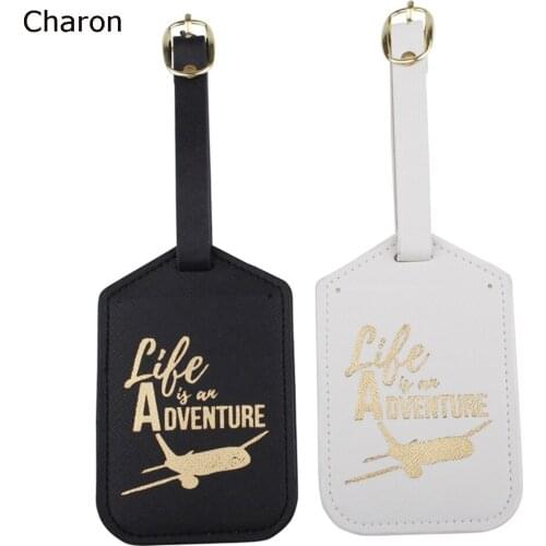 Creative Airplane Luggage Tag Travel Accessories Pu Suitcase Id Addres Holder Baggage Boarding Tag Portable Label