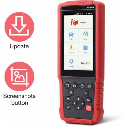 LAUNCH CRP808 Full System OBD2 Diagnostic Tool X431 CRP 808 Scanner Multi-Language Handheld For Most Models Replaced Easydiag 3