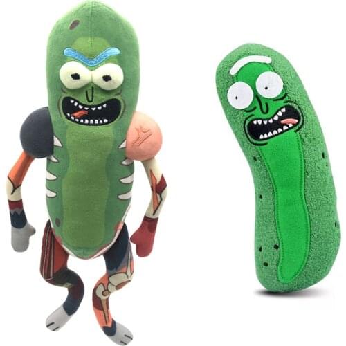 Selling Hot 45cm Morty Plush Toys Cute Pickle Rick Soft Plush Stuffed Toys Funny Cucumber Stuffed Dolls Kids Birthdays Gifts