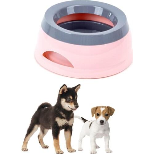 Pet Dog Bowls Floating Not Wetting Mouth Cat Bowl No Spill Drinking Water Feeder Plastic Portable Dog Bowl Support Dropshipping