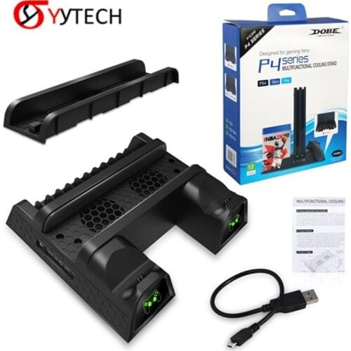 SYYTECH TP4-1785 Multifunction Charging stand with cooling fan Disc Stand with LED For PS4 SLIM PRO Game Accessories