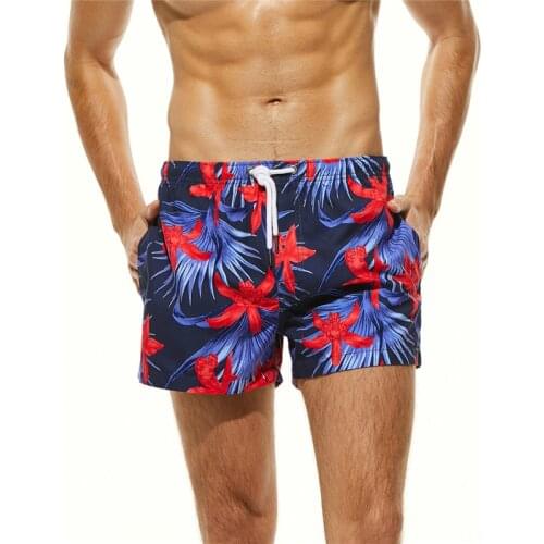 2018 NEW Mens Beach Board Shorts Surf Swim Boxer Trunks Swimwear Plus Size Quick Drying Bermuda Sport Running Short Bottom