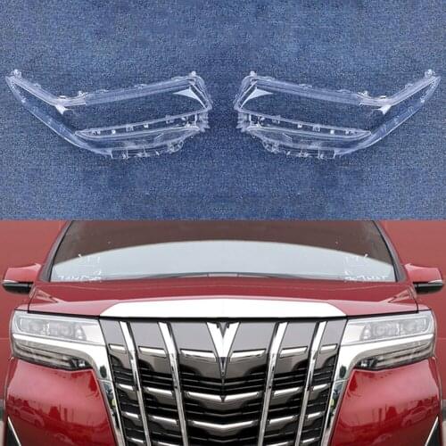 Headlamp Case For Toyota Alphard 2018 2019 2020 ​Car Front Headlight Cover Glass Lamp Caps Lampshade Auto Head Light Lens Shell