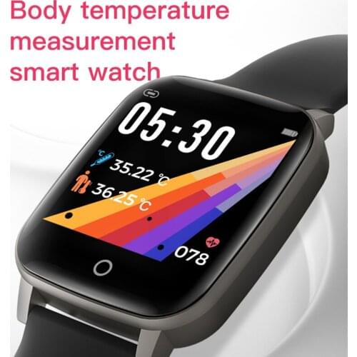 New T1 Smart Watch Thermometer Heart Rate Monitor Pedometer Sports Waterproof Smart Bracelet Wristbands