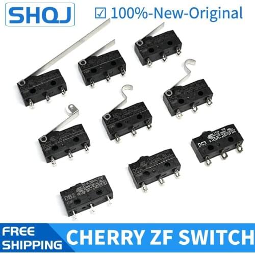 Original CHERRY ZF micro switch DB2 DC2 DB2C DC2C A1AA A1LA A1RB short/long/pulley/bent handle 10A 250V Waterproof and dustproof
