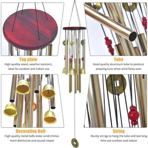 Metal Wood Alloy Copper Bell Wind Chime Creative Home Garden 1pc Chimes Yard Door Pendant Decoration Decoration Pendant Win F6W5