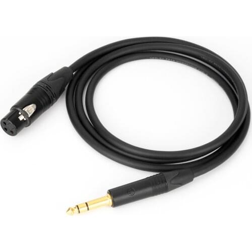PUROVOZ handmade original mogami 2534 wire Neutrik gold pulg TRSXLRF 1/4" TRS 6.5mm to xlr female balanced microphone cable