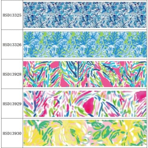 22MM 25MM 38MM 50MM 75mm Printed Pattern on Grosgrain Ribbon for diy ribbon