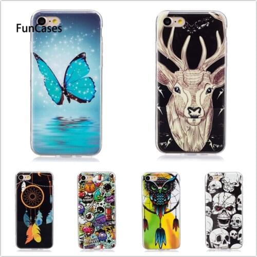 Luminous Case For Coque IPhone 5C Case Silicone Cover For IPhone SE 5s 6 6 Plus 7 Plus X XS Case Cover Silicone Butterfly Fundas