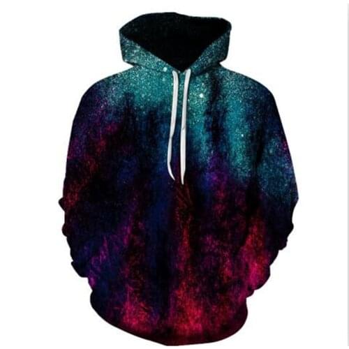 Hoodie spring fashion mens and womens long-sleeved tops 3D printing colorful fireworks Harajuku sports hedging hip-hop clothes
