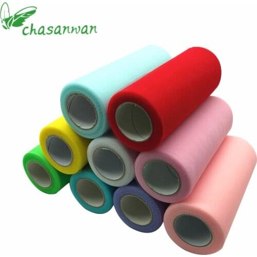 Baby Shower Decor Tulle Roll 15 cm 25 Yards White Organza Roll Pink Tulle Organza Fabric Tutu Skirt Girl Wedding Party Supplies