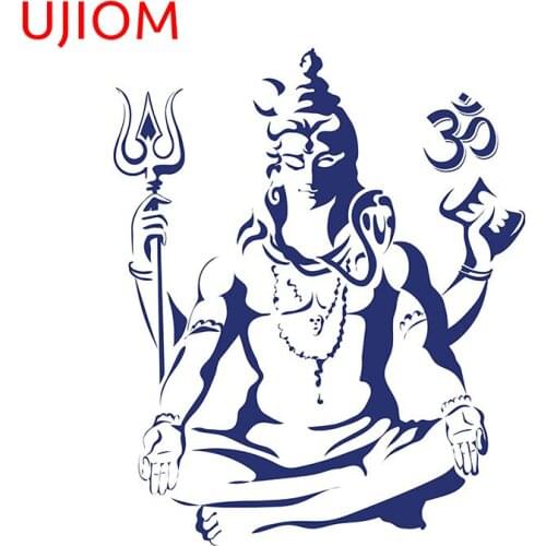 UJIOM Buddha statue Wall Stickers customizable living room decoration bathroom Decor Poster Moisture proof Vinyl Wallpaper