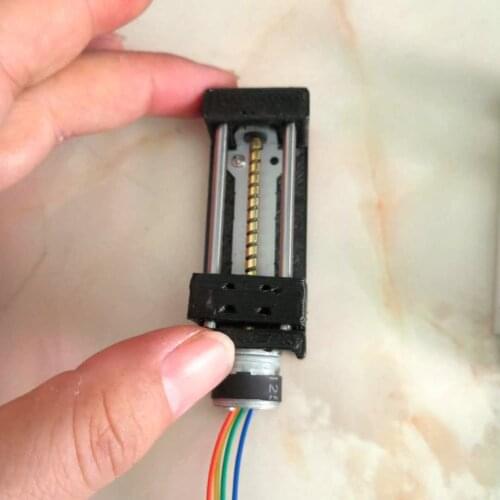 Screw Slider Stepper Motor with Stand Skid Platform 2-Phase 4-Wire Screw Motor 15mm Linear Micro Stroller