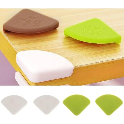 Silicon Glass Table Desk Edge Guard Protector Bumpers Soft Corners Cushion for Bed Furniture Accs 4Colors