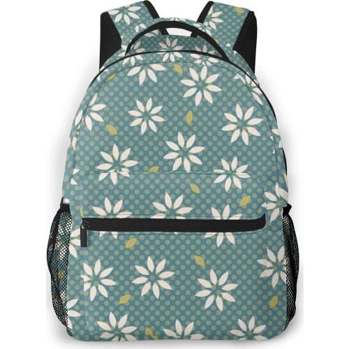 Women Backpack with Multiple Using Women Backpacks Edelweiss Flower Summer Daisy Female School Bag Girls Travel Bag