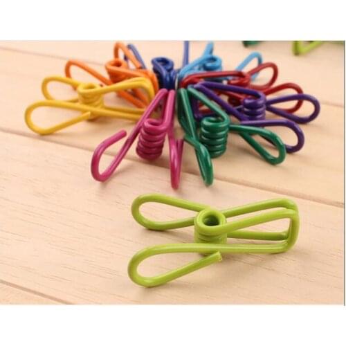 10pcs/lot and 20pcs/lot stainless steel clip clothespin multicolour laundry folder quilt clip clothes clip random color