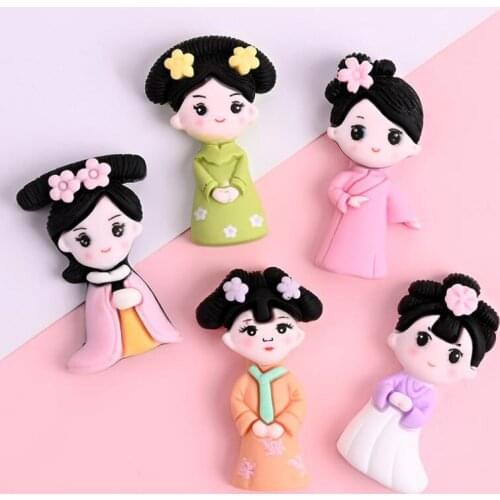 10pcs/lot Resin girl princess Cabochons DIY Crafts Mobile Phone Shell Materials Scrapbooking Hair Accessorie