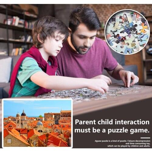 1000pcs DIY Magnificent City Building Puzzle Educational Assembling Toys for Kids Adults Puzzle Game Interesting Toys