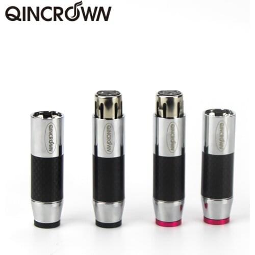 2 pares/4 pares macho fêmea 3 pinos de fibra carbono bronze chapeado ródio ouro xlr plug conector