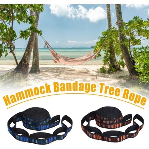 2 Pcs/Set(5 + 1 Ring Cloth Bag Packaging) Hammock Straps Part Outdoor Aerial Yoga Portable Outdoor Camping Hammock