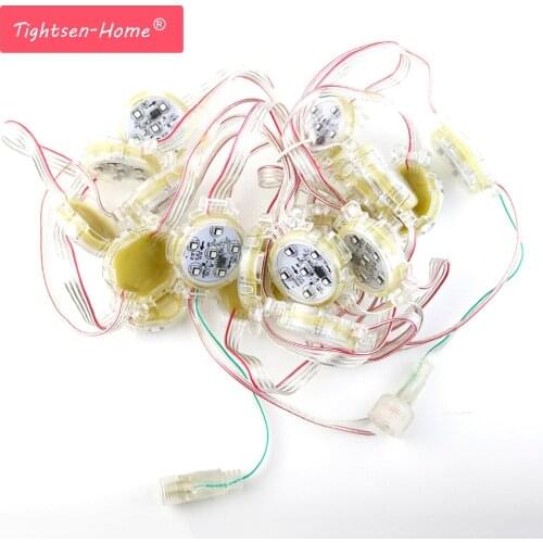 20pcs /Lot 40mm DC24V 3535 UCS1903 module Diffused LED Pixel Module Full Color 6LEDs RGB addressable led lamp string modules