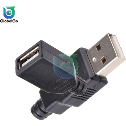 50pcs/lot USB 2.0 Type A Male Female Mini 4 Pin Usb Charger Converter Type-A 4pin USB Converter Adapter Plug Socket Connector