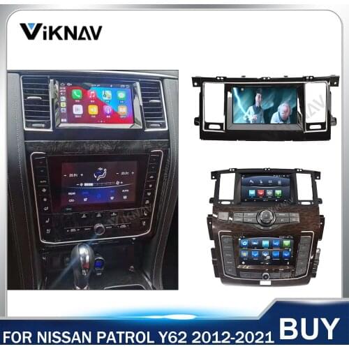 2 din Newest Dual Screen Car Radio For Nissan Patrol Y62 2012-2021 Stereo Video Multimedia Player GPS Navigation Tape Recorder