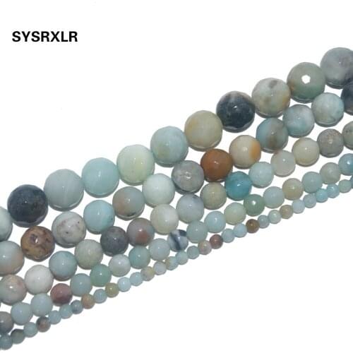 Free Shipping Faceted Natural Stone Colorful Amazon Beads For Jewelry Making DIY Bracelet Necklace 4/6/8/10/12 MM Strand 15.5