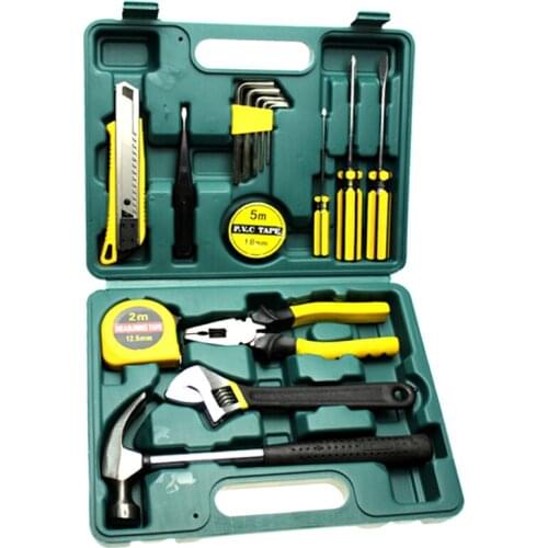 BXY77 16Pcs Tool Kits Set Car Repair Kit Screwdriver Combination Digital Toolbox Hand Household Hardware Tools Set