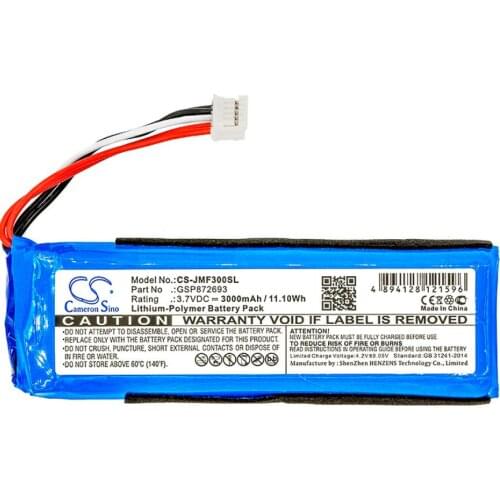 Cameron Sino 3000mah Flip 3 battery for JBL Flip 3 FLIP3GRAY GSP872693 P763098 03 batteries