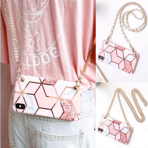 Crossbody phone case For huawei Mate 20 30 P20 P30 P40 pro Lite Nova 3 4 5 6 Fashion Shining Glitter back shell with long chain