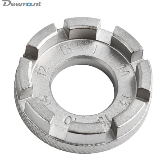 Deemount Bicycle Spoke Nipple Wrench 8 Way Groove Bike Wheel Rim Adjuster Spanner Galvanized Repair Service Tool Key TOL-108