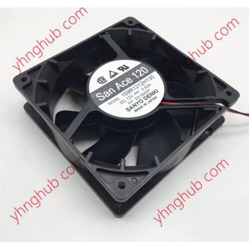 Sanyo Denki 109R1212H130 DC 12V 0.52A 120x120x38mm 2-Wire Server Cooling Fan