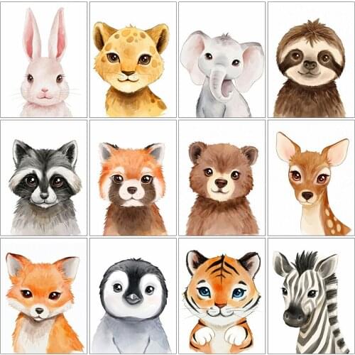 EverShine Full Drill Diamond Embroidery Bear Diamond Painting Tiger Mosaic Picture Of Rhinestones Animal DIY Handmade Gift